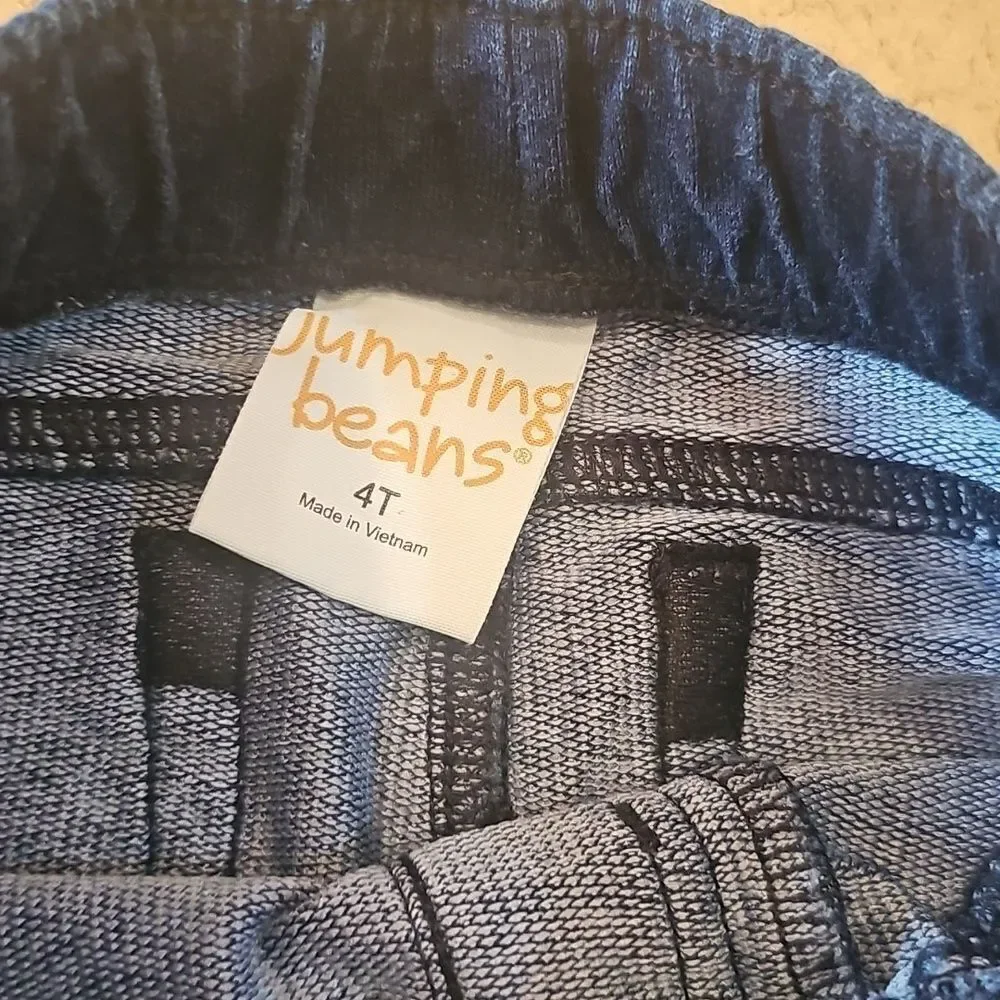 Janie and Jack White Long Sleeve Shirt And Jeans Jumping Bean 4T